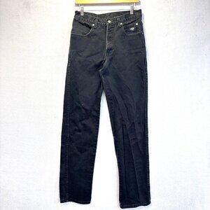 Vintage 90s Harley-Davidson Biker Jeans Mens 32x36 Black Straight Moto USA Made